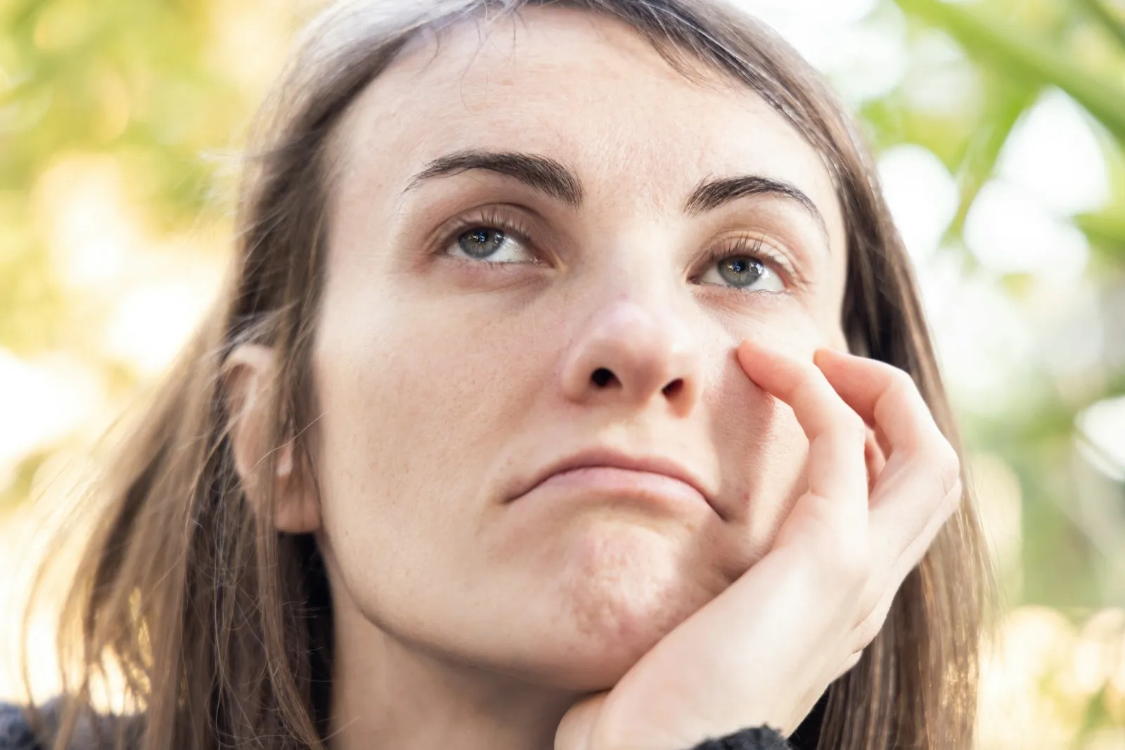 portrait of a sad woman